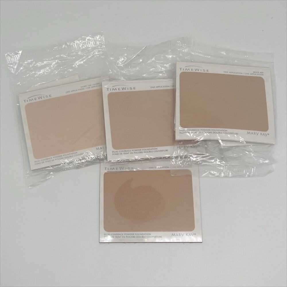 Lot of Mary Kay Samples Time Wise Dual Coverage Powder Foundation Beige Ivory
